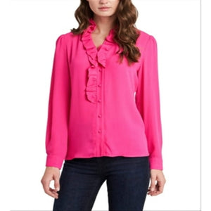 Riley Rae Women's Piper Ruffled Blouse - Pink