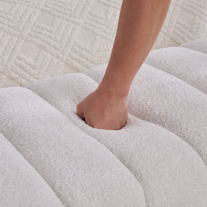 Modern Upholstered Armless Bed Bench With Channel Tufted Design