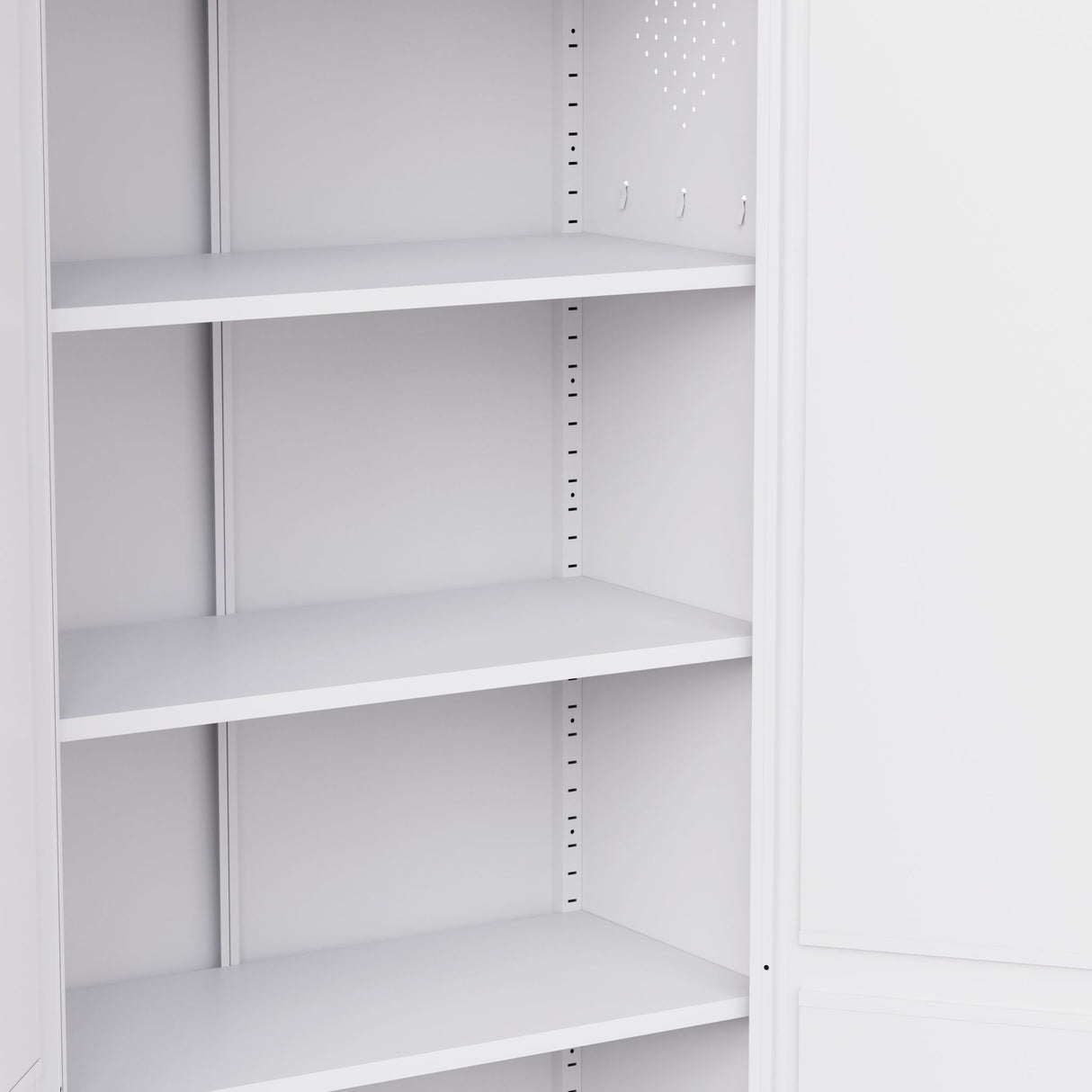 Kitchen Pantry Cabinet With Doors, Heavy-Duty Freestanding Storage Organizer With 5 Adjustable Shelves, Tool Free Assembly - White