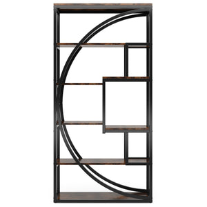 5 Tier Etagere Bookshelf With 8 Open Shelves Organizer For Living Room