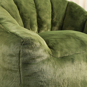 Beanbag Chair, Beanbag Sofa Chair With Armrests Stuffed High Density Foam