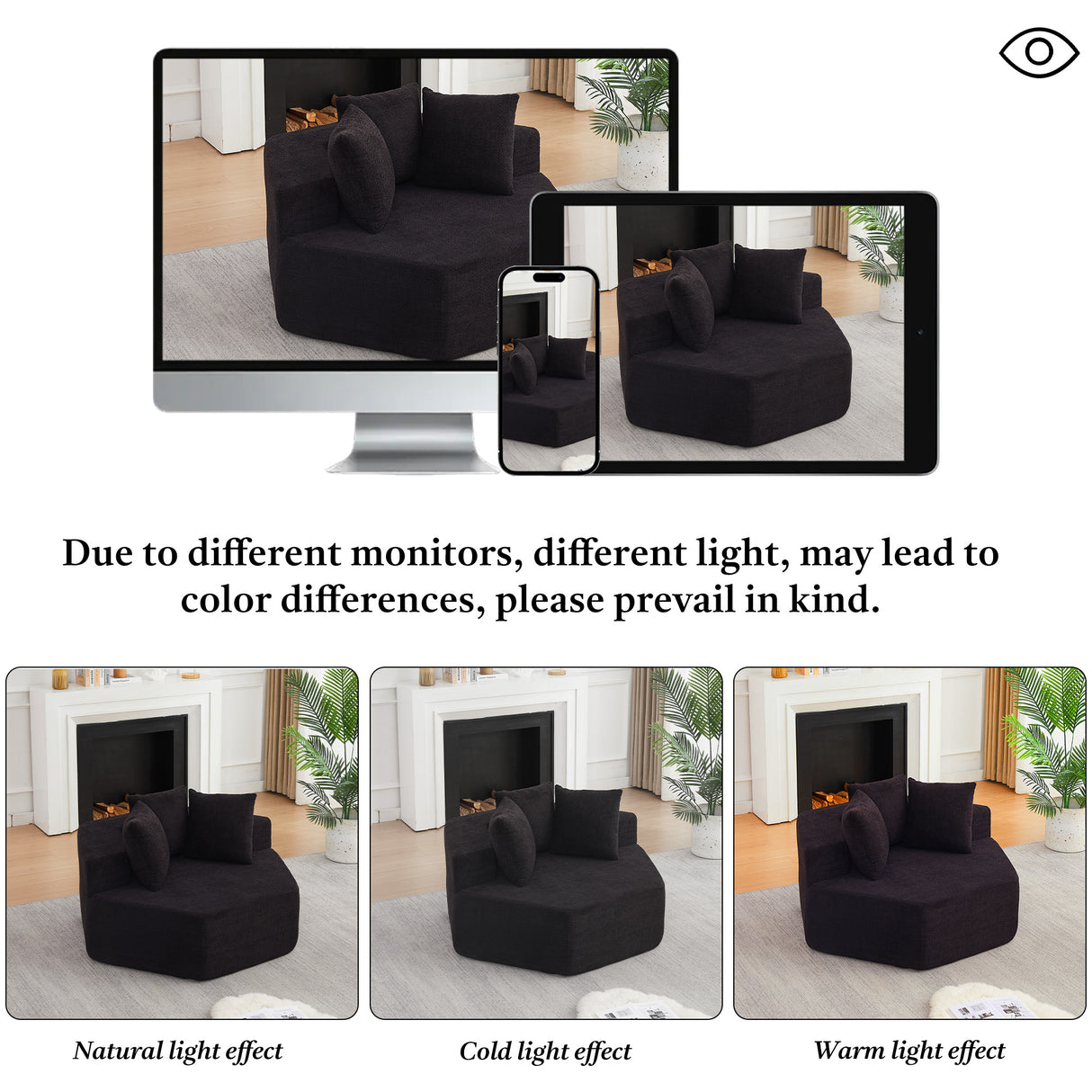 54-Inch Modern-Style Hexagonal Lounge Chair