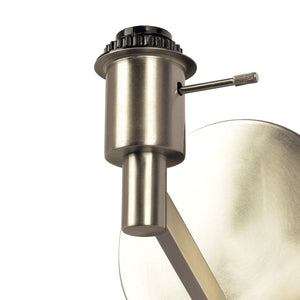 Nebula - Base Wall Lamp With Rotary Switch Shade - Brushed Nickel / Silver / White