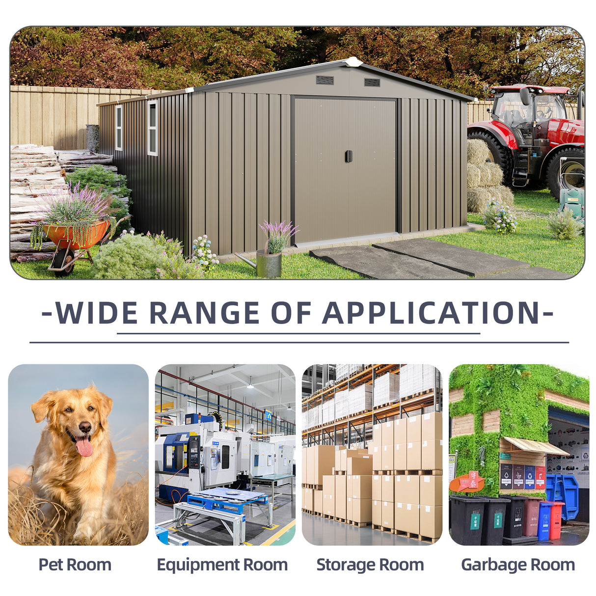 Campcraft 10x12ft Color Steel Plate Storage Shed