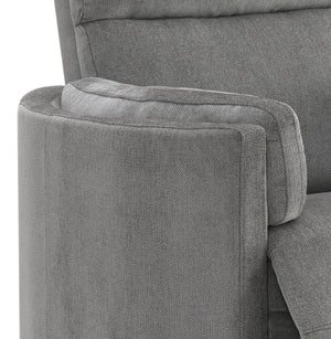 Sagen - Chenille Glider Recliner With Swivel - Best Buy Furniture