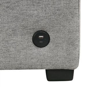 Modern U-Shaped Sectional Sofa Convertible Pull-Out Sofa Bed With USB Ports And Cup Holders