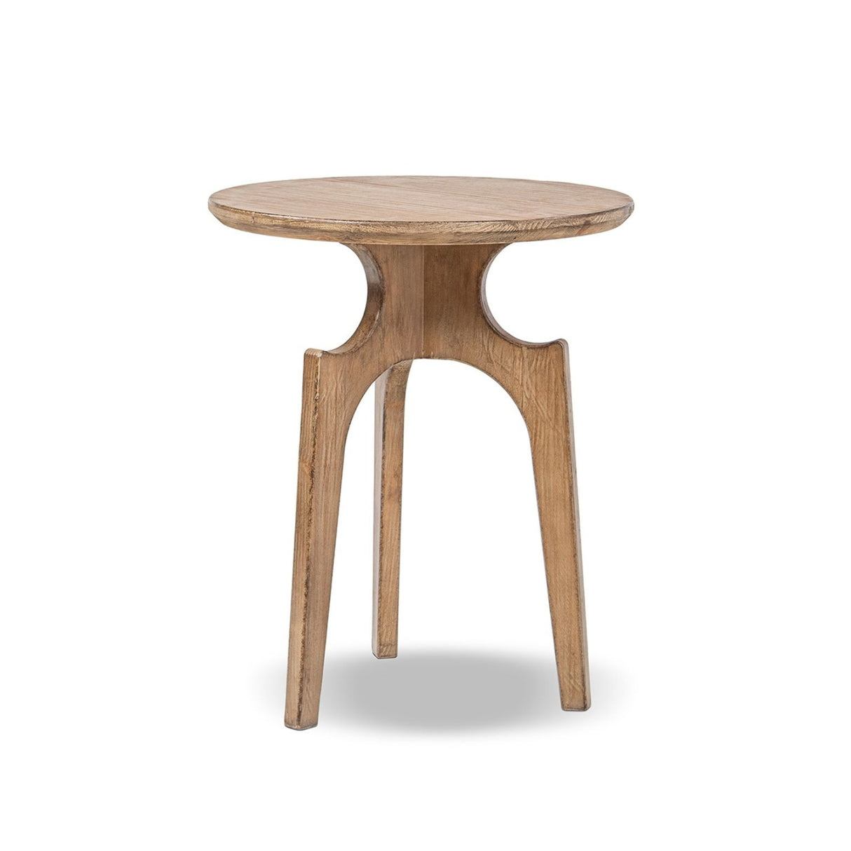 Carmel - Round Side Table - Antique Brown