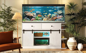 75 Gallon Fish Tank Stand with LED Light & Power Outlets