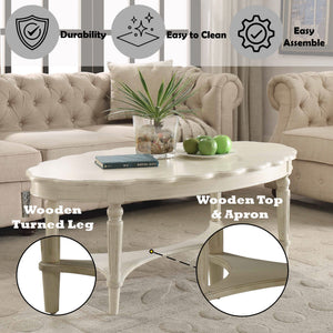 Fordon - French Antique Coffee Table - Ivory - Best Buy Furniture