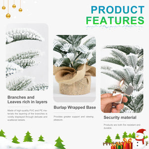 50CM Flocked Tabletop Christmas Tree