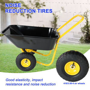 Two-Wheeled Barrow, Garden Cart with 10-Inch Pneumatic Wheels