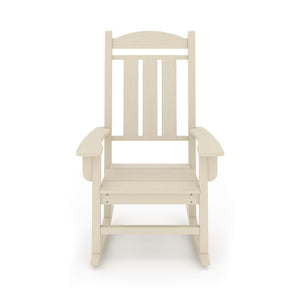Traditional Porch Rocker Classic HDPE Poly Lumber For Porch, Patio, And Garden Comfort
