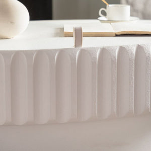 Fluted Storage Table with Lift-Off Lid