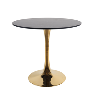 Mid-Century Black Marble Tulip Table