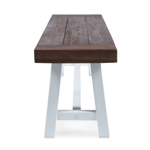 Tranquilizer - Outdoor Acacia Wood Bench With Slat Panel Design