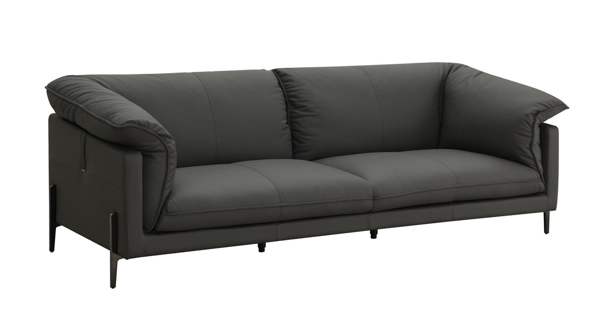 Tadi - Top Grain Leather Sofa - Black - Best Buy Furniture