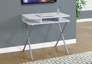 Computer Desk For Home Office, Laptop, Storage Shelves, Modern Convenient Design - White - Best Buy Furniture