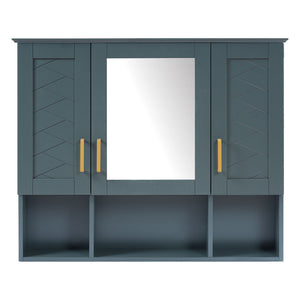 Modern Wall Mounted Medicine Cabinet With Adjustable Shelves, Soft Close Doors, High Define Mirror
