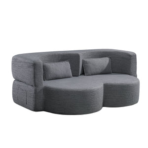 Folding Sofa Bed - Convertible Teddy Bear Fabric Sleeper