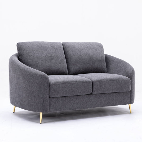 Yuina - Linen Loveseat - Gray - Best Buy Furniture