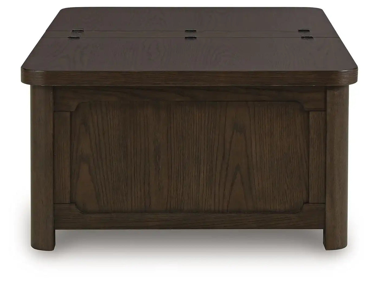 Breckington - Cocktail Table With Storage - Dark Brown - Best Buy Furniture