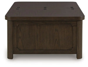 Breckington - Cocktail Table With Storage - Dark Brown - Best Buy Furniture