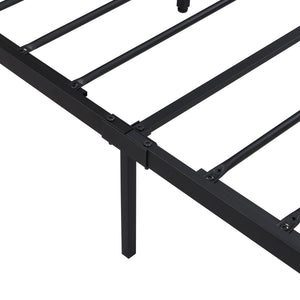 Platform Bed Frame With Wooden Headboard And Footboard, USB Liner