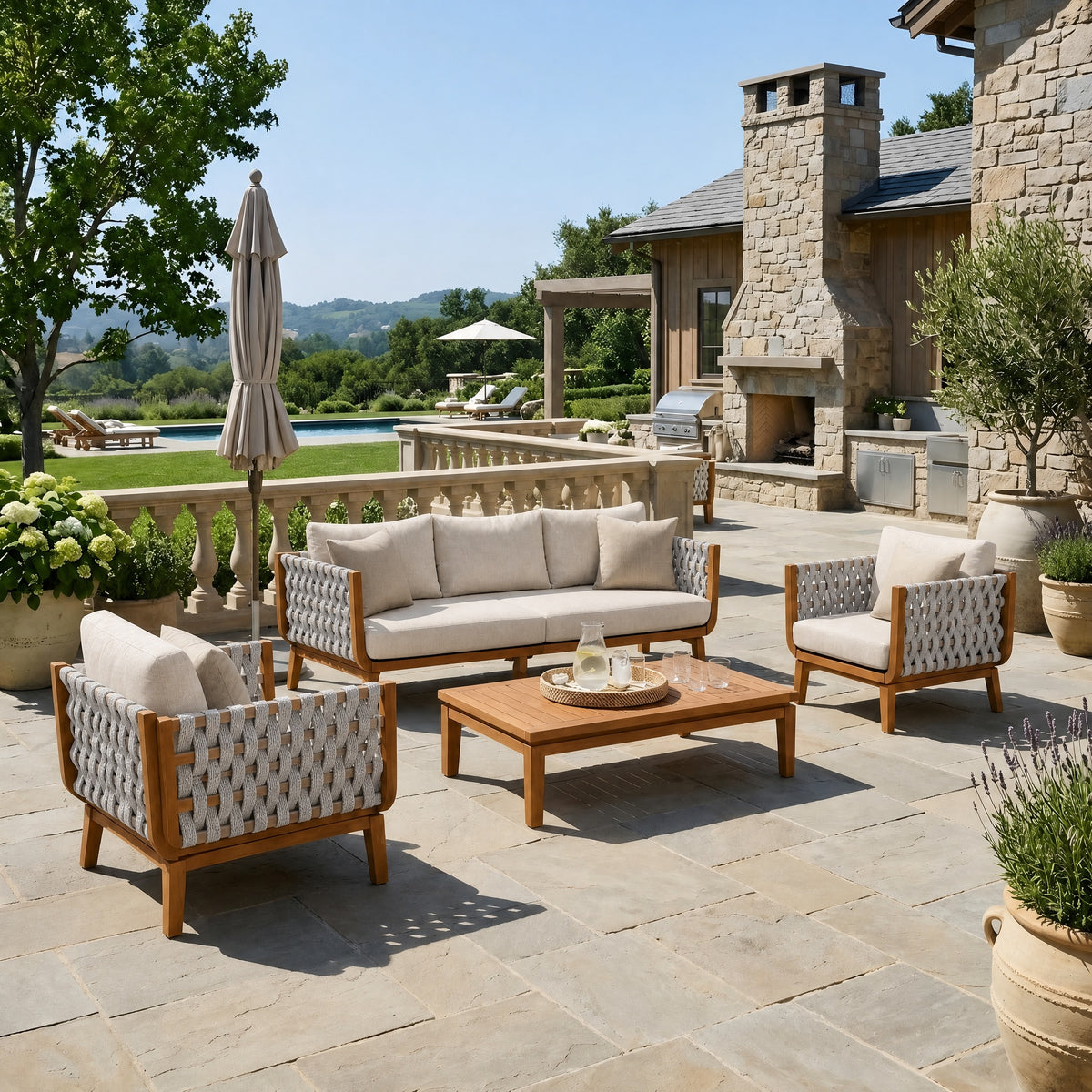 4 Pcs Outdoor Patio Furniture Set