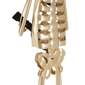 64.6 Inch Metal Skeleton Musician Statue