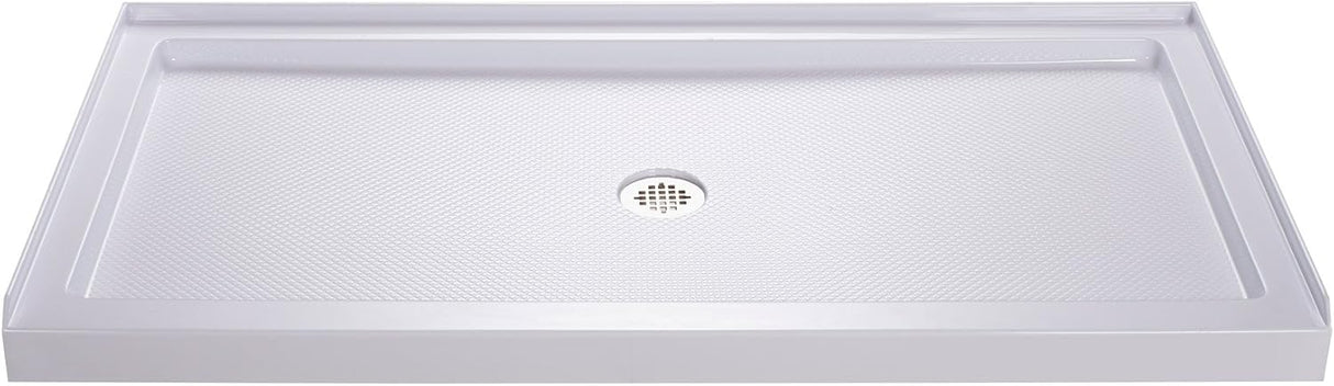 60" x 32" Shower Base, Central Drain Single Threshold