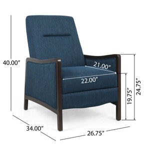 Drury - Contemporary Fabric Upholstered Pushback Recliner - Best Buy Furniture