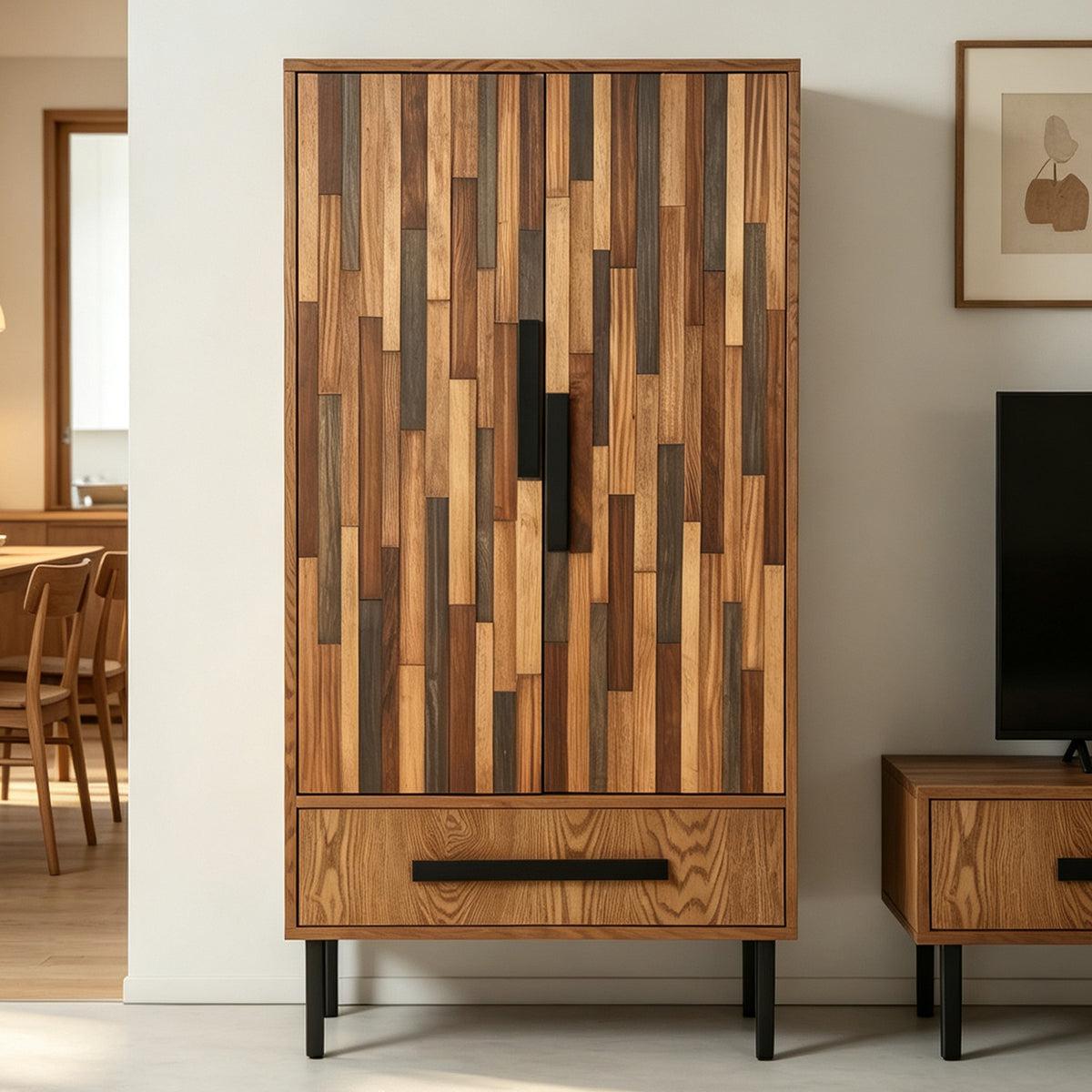 60" Tall Storage Cabinet with Drawer