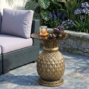 Yellow Pineapple Side Table