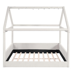 Upholstered House Style Daybed With LED Light Strips