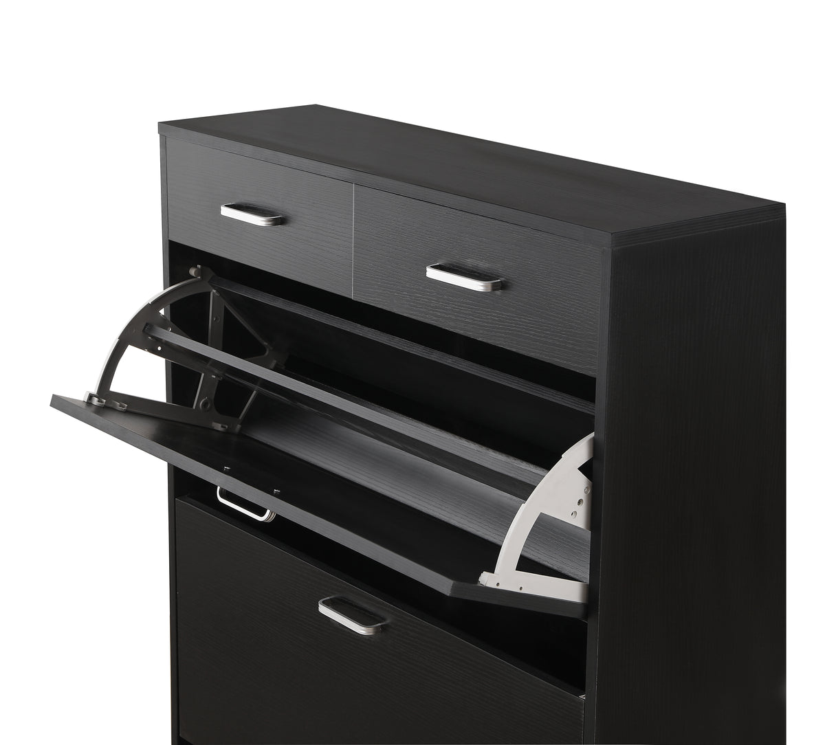 Large Size Shoe Cabinet - Freestanding Tipping Bucket Organizer