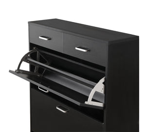 Large Size Shoe Cabinet - Freestanding Tipping Bucket Organizer