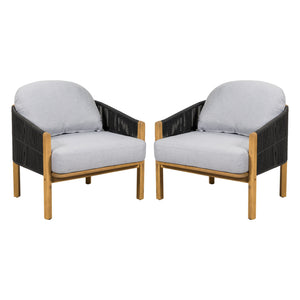 Grotta - Outdoor Wood Club Chair (Set of 2)