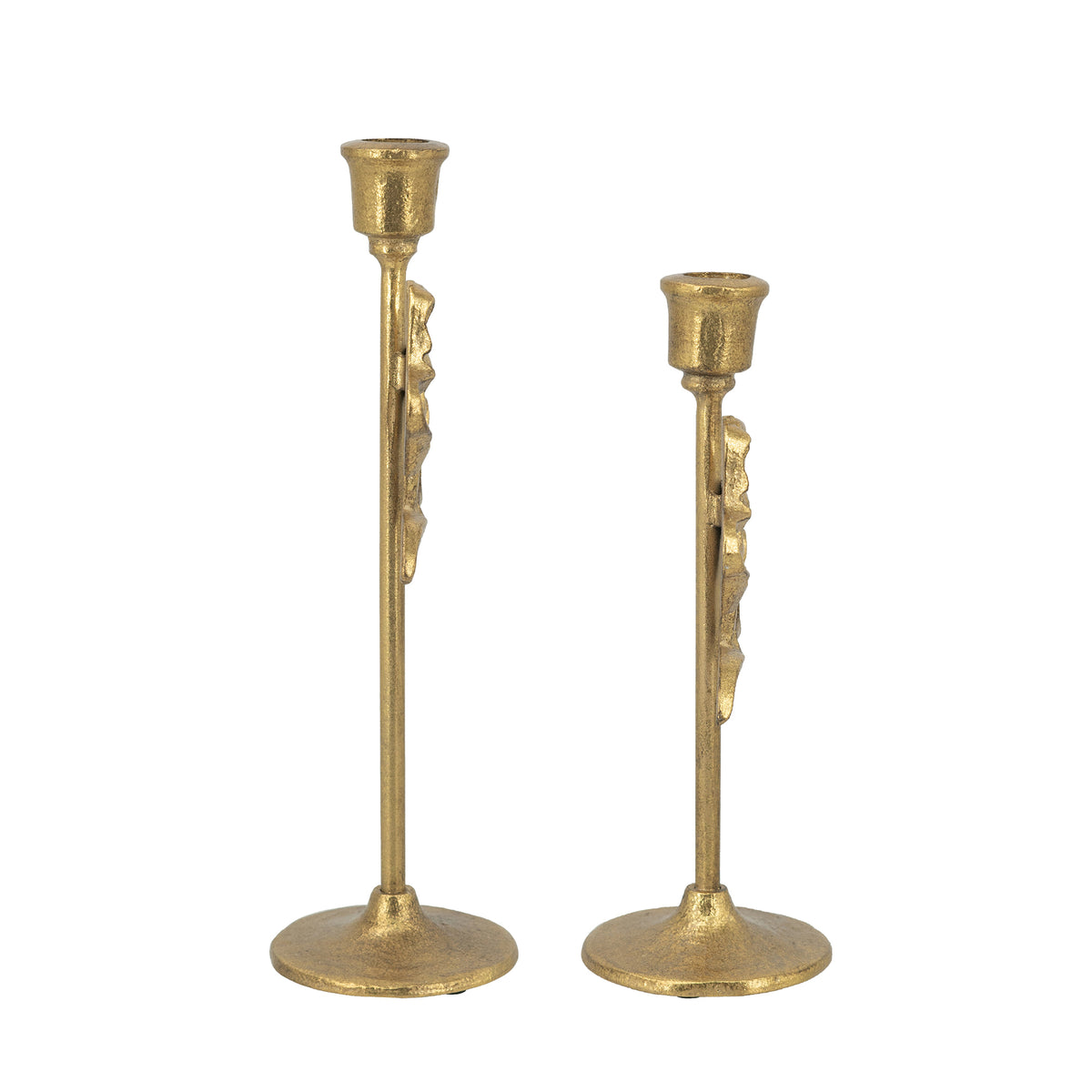 Set of 2 Vintage Gold Candle Holders