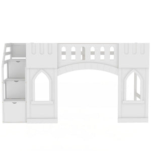 Loft Bed With Storage Staircase And Windows
