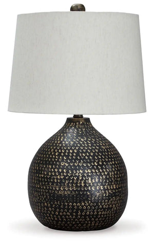 Maire - Metal Table Lamp - Black / Gold Finish - Best Buy Furniture