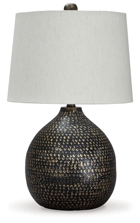 Maire - Metal Table Lamp - Black / Gold Finish - Best Buy Furniture