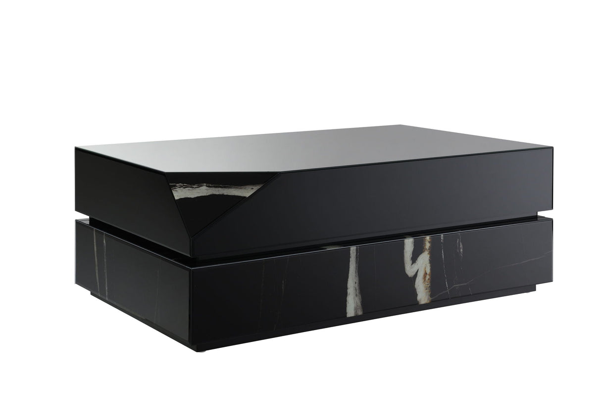 Wenona - Mirrored Coffee Table - Black - Best Buy Furniture