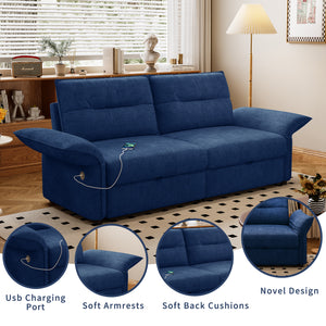 Multi-Functional 85-Inch Convertible Sofa Bed