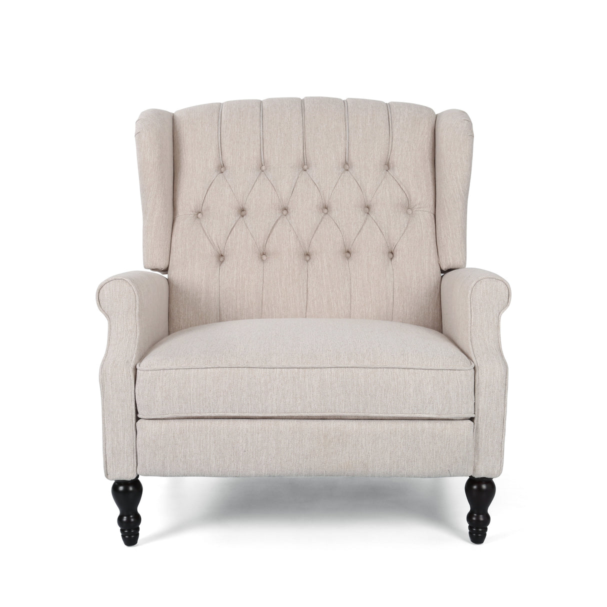 Push Back Recliner Chair Fabric Lounge Armchair
