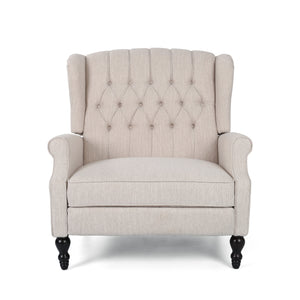 Push Back Recliner Chair Fabric Lounge Armchair