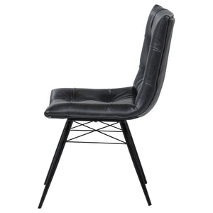 Tufted Back Dining Chairs (Set of 4) - Black