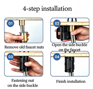 Quick‑Install Faucet Pipe Lock Nuts, High‑Strength Nylon Anti‑Loosening Fixing Nut for Kitchen/Bathroom Sink Base, Fits 1.25 Inch Threaded Pipe