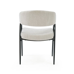Contemporary Upholstered Dining Chairs With Metal Legs (Set of 2)