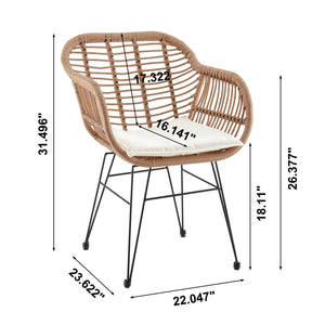 Antibes - 3 Piece Outdoor Patio Conversation Set
