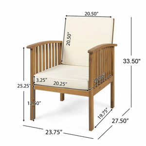 Casa - Acacia Club Chair Coastal Classic Outdoor Seating, Waterproof Fabric - Best Buy Furniture